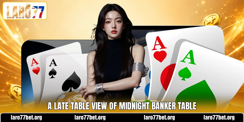 A late table view of Midnight Banker Table A late table view of Midnight Banker Table