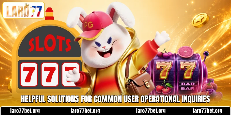 Helpful solutions for common user operational inquiries Helpful solutions for common user operational inquiries
