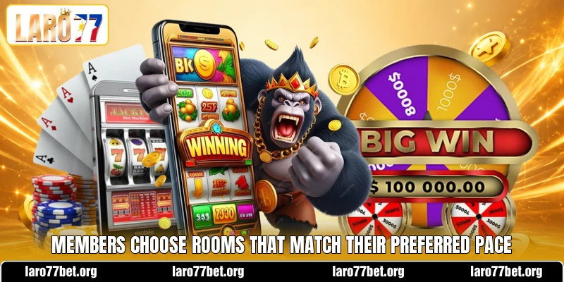 Rooms help members match sessions with budgets