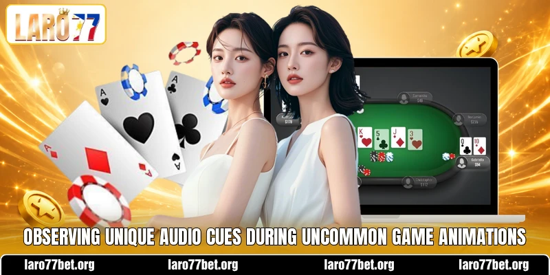 Observing unique audio cues during uncommon game animations Observing unique audio cues during uncommon game animations
