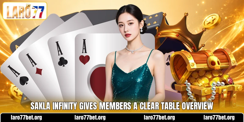 Sakla Infinity gives members a clear table overview